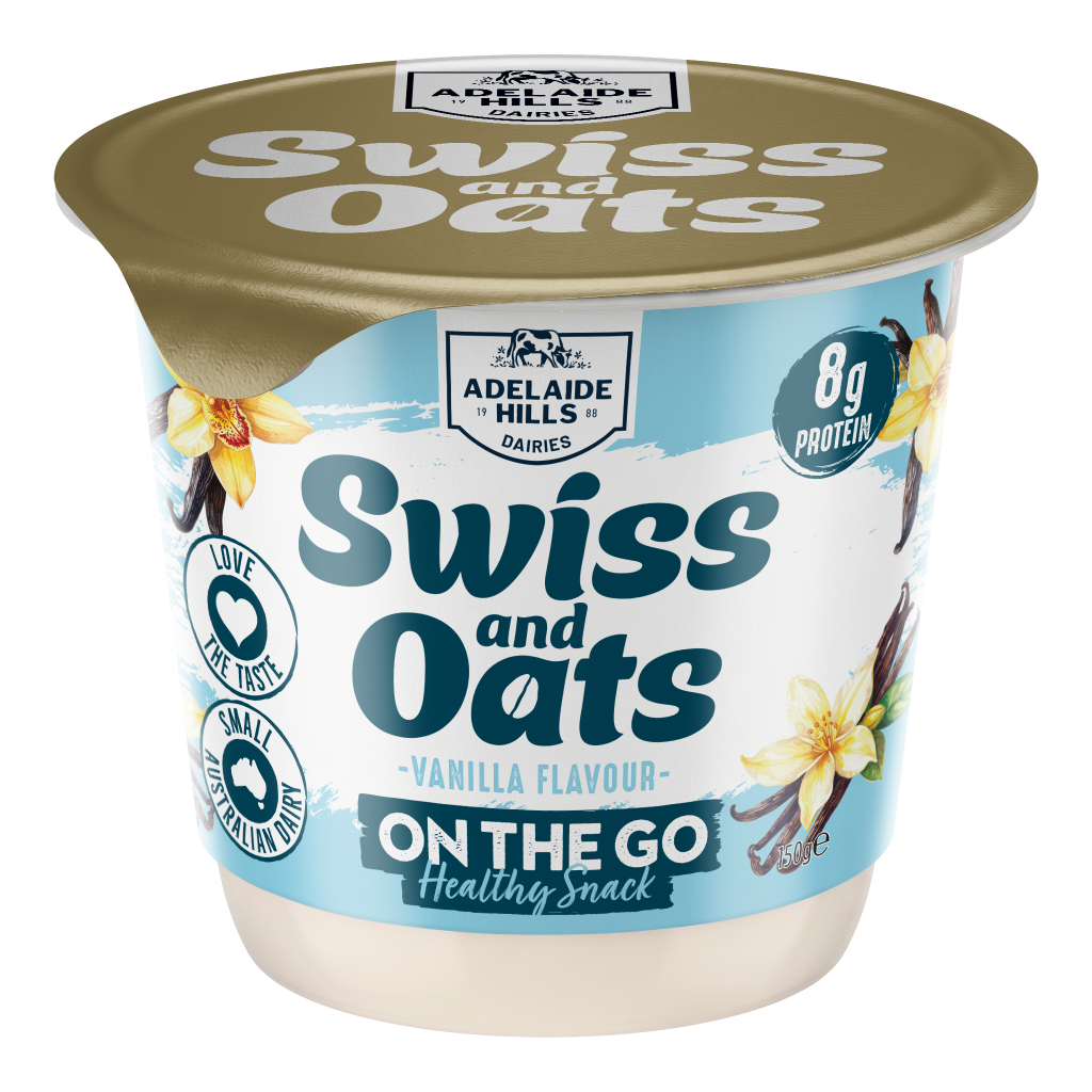 ADELAIDE HILLS SWISS AND OATS VANILLA 150g RENDER