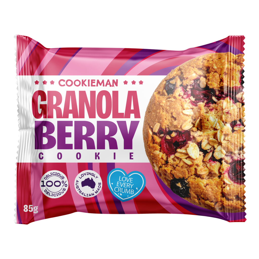 COOKIEMAN PROTEIN LOADED COOKIES FLOW WRAP BERRIES