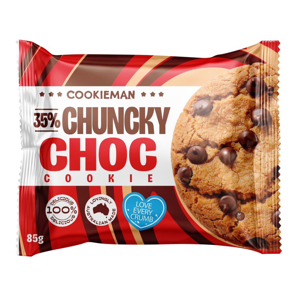 COOKIEMAN PROTEIN LOADED COOKIES FLOW WRAP CHOCOLATE